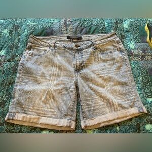 Liverpool Jeans Company Vintage Patterned Denim Shorts Women's Size 10